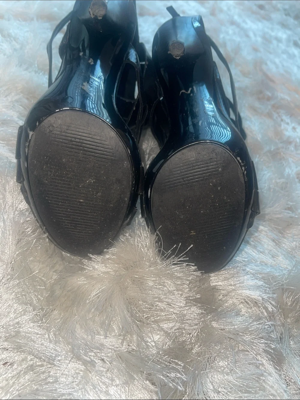 Michael Antonio Black Strappy Stiletto Heels